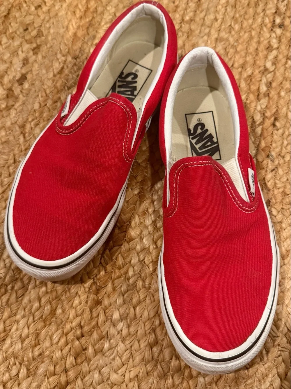 Vans bright red